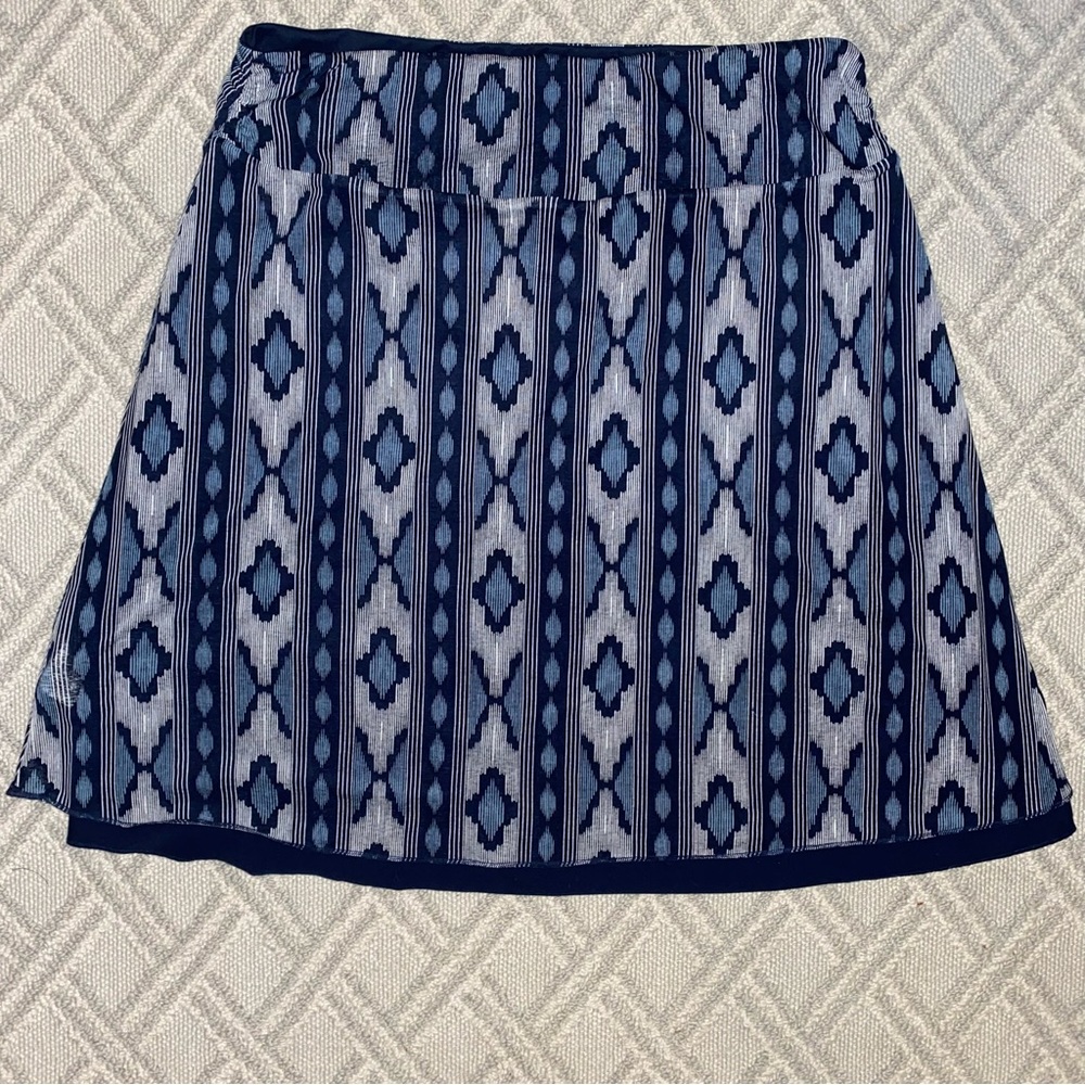 Colorado Clothing Co. reversible navy blue southwestern print knit skirt size XL